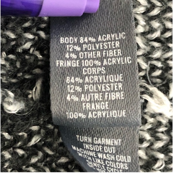 Aerie Fringe Aztec Print Boho Open Front Sweater size Medium - Picture 11 of 12